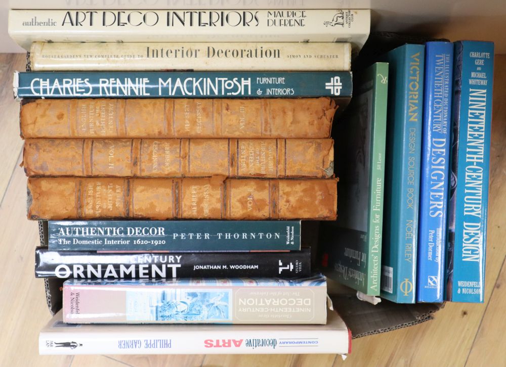 A collection of furniture reference books including:
